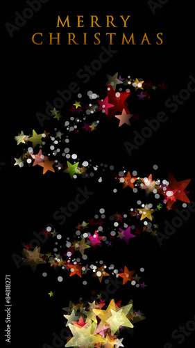 fantastic christmas design with snowflakes and stars