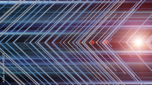 Schilderij op canvas Futuristic stripe design with lights