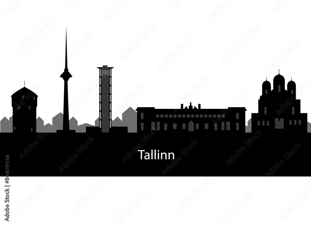 Silhouette of Tallinn, Estonia's capital city