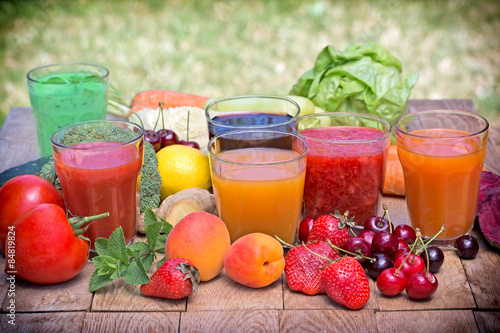 Healthy drinks freshly squeezed