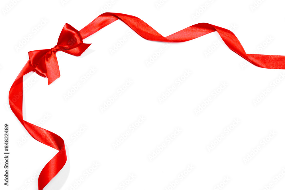 Red ribbons with bow Red ribbons with bow