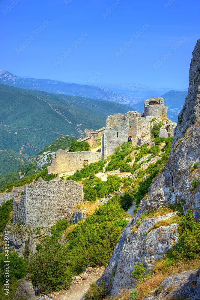 Peyrepertuse, Cathar Castle in the Aude region of France