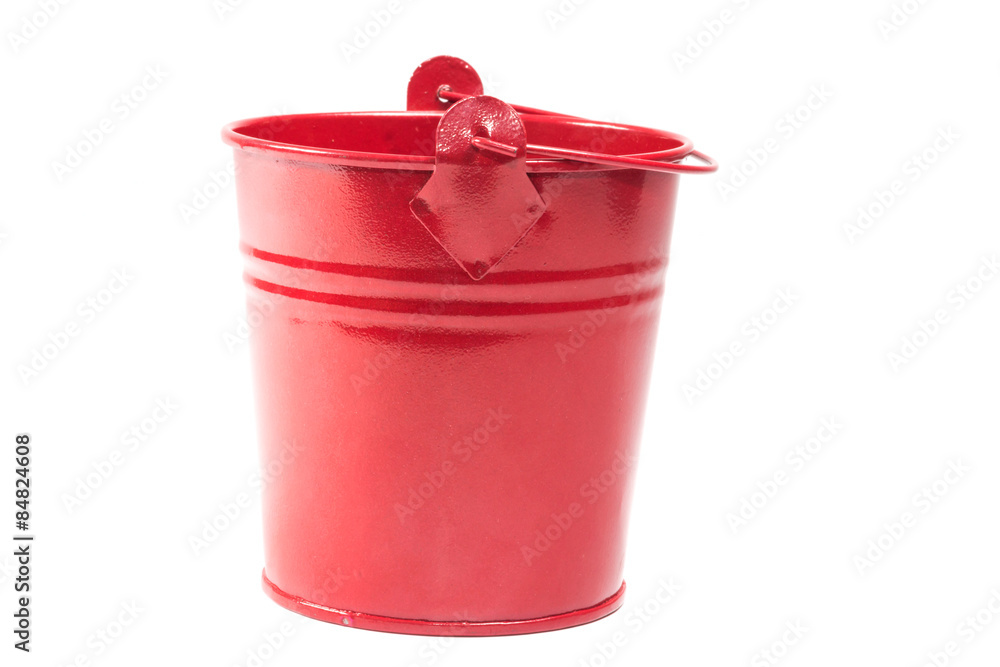 red miniature metal bucket red miniature metal bucket