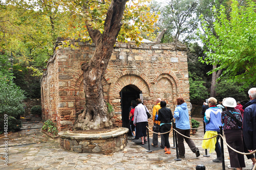 Visitors line up to enter the Virgin Mary's House.