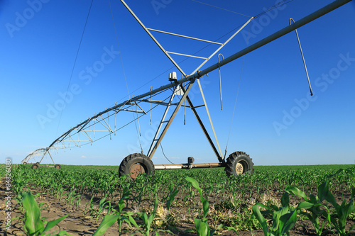 Canvas Print Crop Irrigation using the center pivot sprinkler system