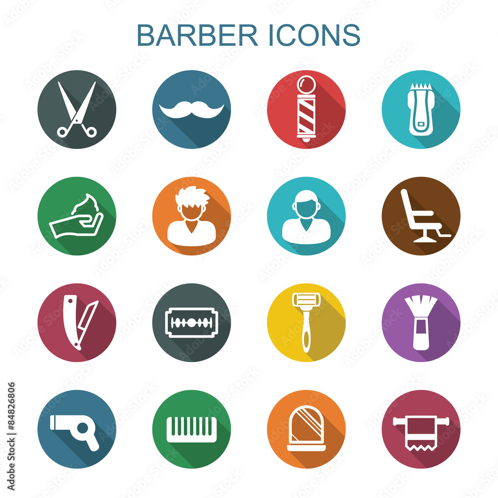 barber long shadow icons