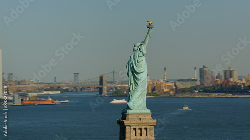 Statue of Liberty and Manhattan, New York City