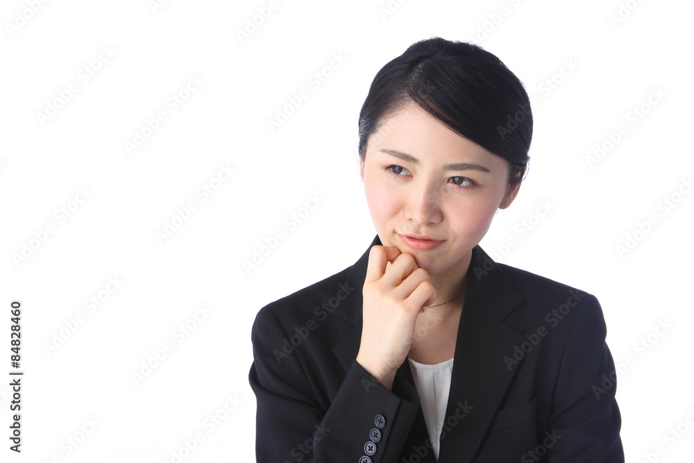 portrait of asian businesswoman on the white background portrait of asian businesswoman on the white background