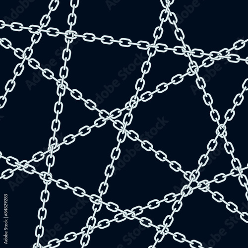 Chain pattern on black