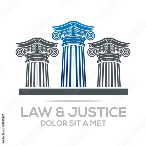 Logo Vector Law Building and Justice