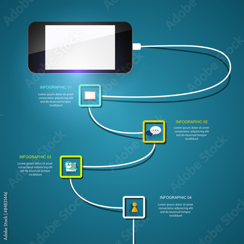 Infographic mobile phone