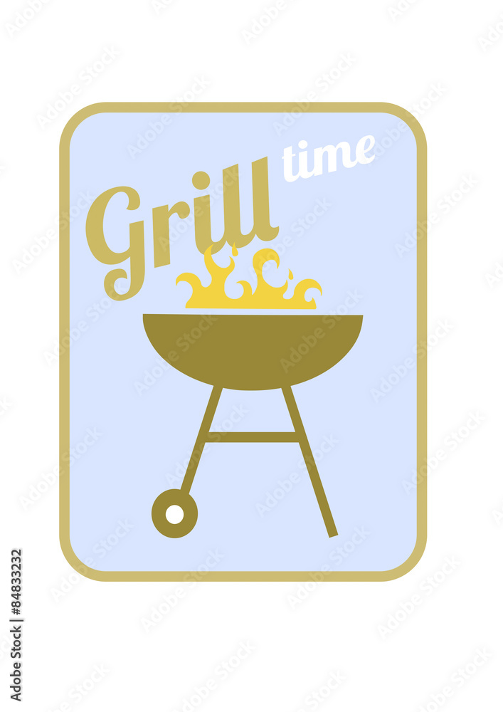 Grill time - vector illustration Grill time - vector illustration