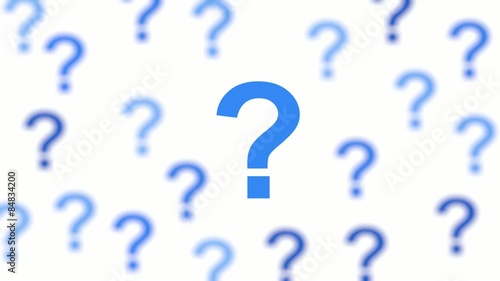 Schwebende Fragezeichen