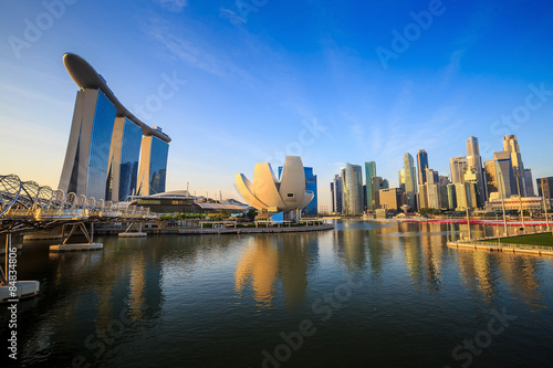 Beuatiful sunrise in the morning at Singapore