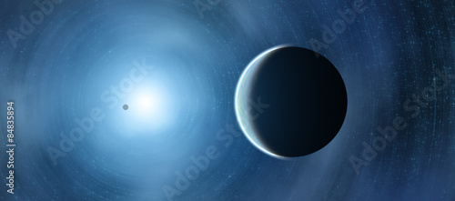 Fototapeta Naklejka Na Ścianę i Meble -  Distant stellar system. 