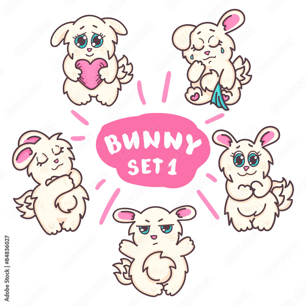 Obraz premium Bunnies set
