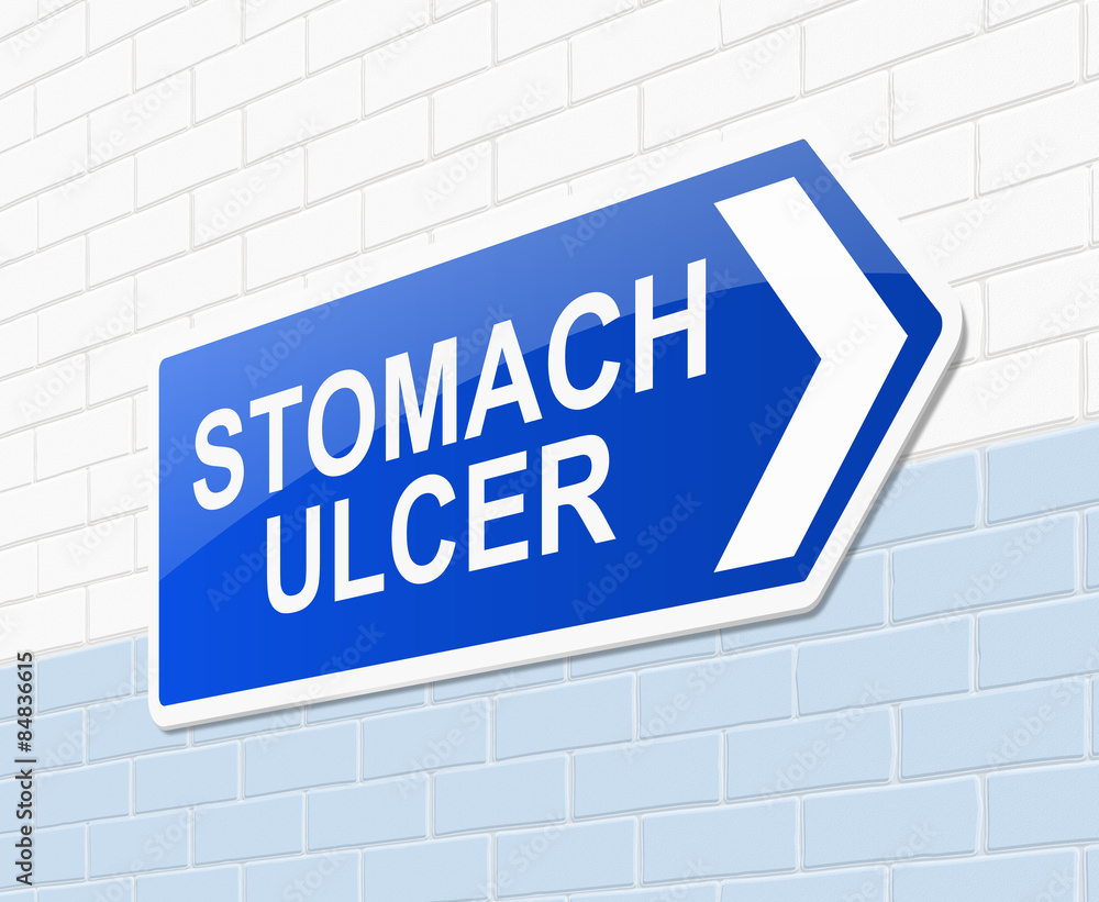 Obraz premium Stomach ulcer concept.