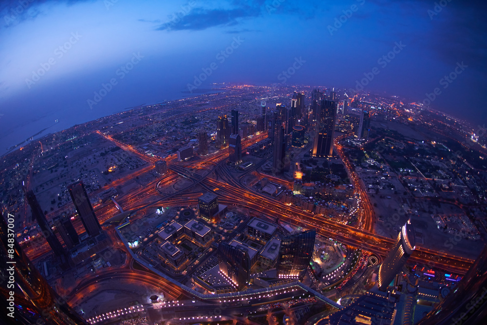 Obraz premium Dubai night skylin