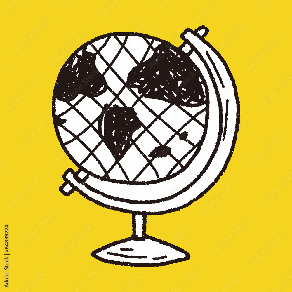 Obraz premium doodle globe
