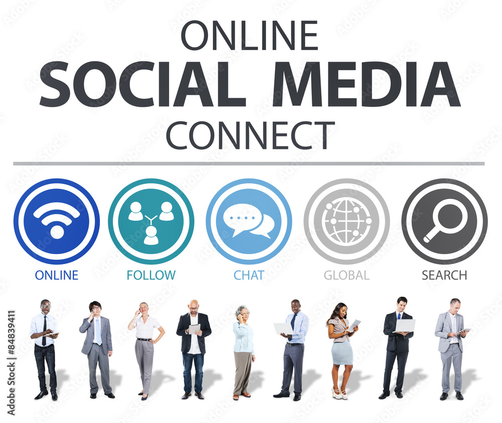 Online Social Media Connect Network Internet Concept Online Social Media Connect Network Internet Concept