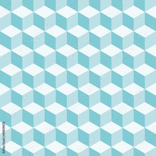 Cubes 3d pattern background. Retro vector pattern.