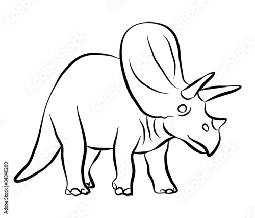 dinosaurs Triceratops outline