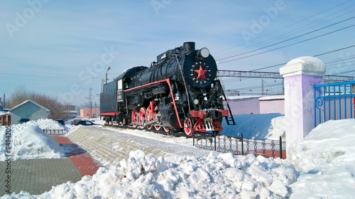 Russian mainline freight locomotive L-4305. Kamensk-Uralsky, Russia
