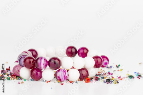  Homemade bead jewelry - Stock Image.
