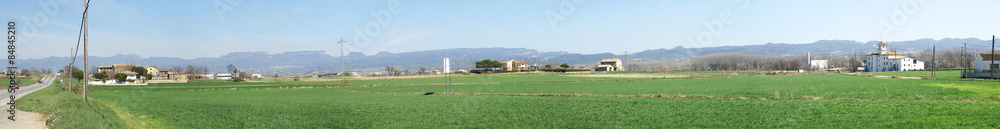 Panorámica de campos de cultivo, Catalunya, España