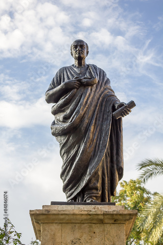 Statue of Seneca in Cordoba - Spain photo
