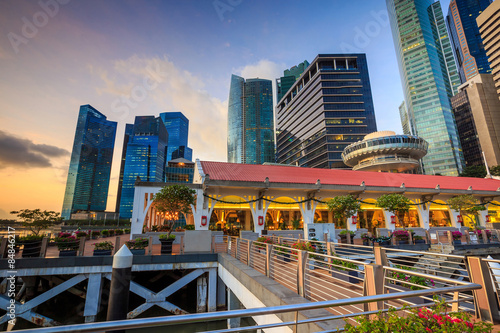 Beuatiful sunrise in the morning at Singapore