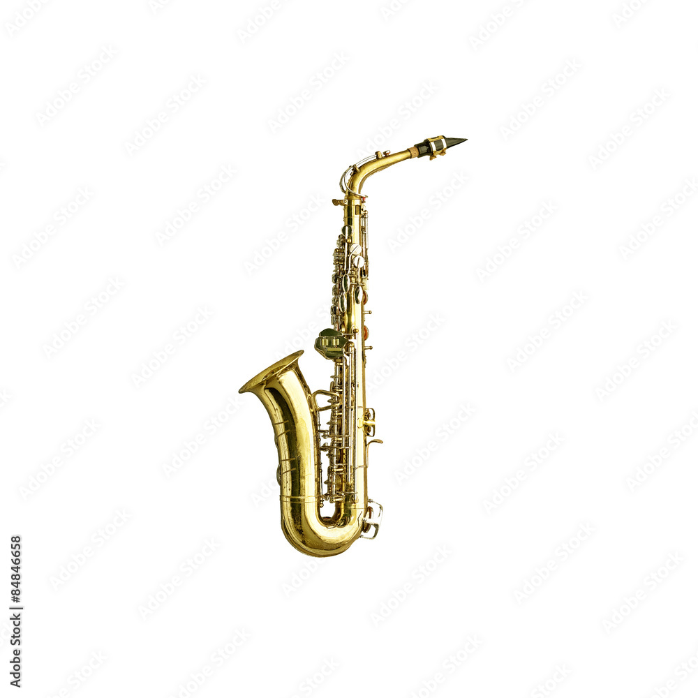 Naklejka premium Saxophon isoliert