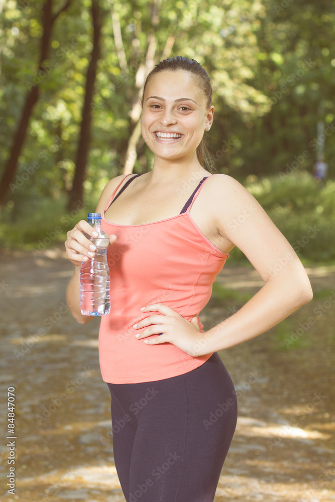 Fototapeta premium Fitness Smiling Healthy Young Woman