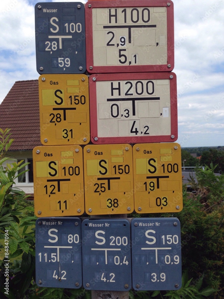 Feuerwehrschilder für Hydranten