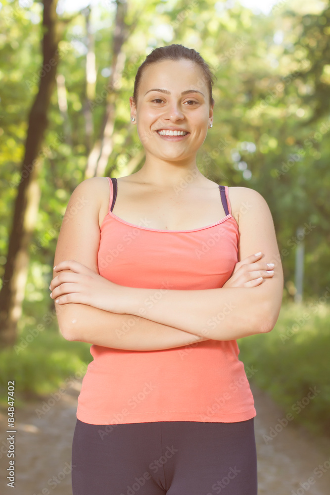 Fitness Happy Healthy Young Woman Outdoor Fitness Happy Healthy Young Woman Outdoor