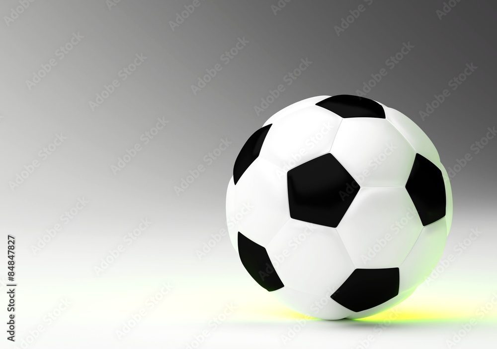 Soccer ball with green light