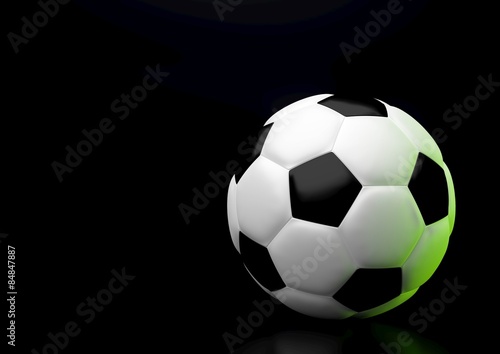 Soccer ball with reflection