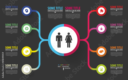 Modern infographics. Business plan design template. Vector