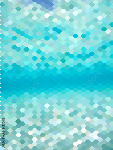 Abstract Freshy blue hexagon background
