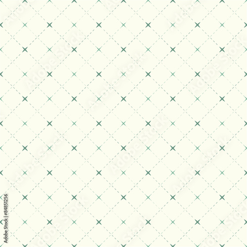 Seamless vintage check dotted line and cross pattern background