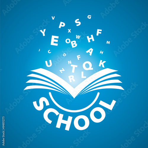 vector logo from the book flying letters