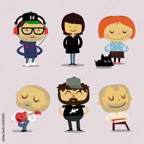 funny office characters  smiling