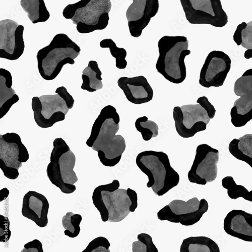 Vector seamless pattern with watercolor circles. Abstract grunge round stains for your design.