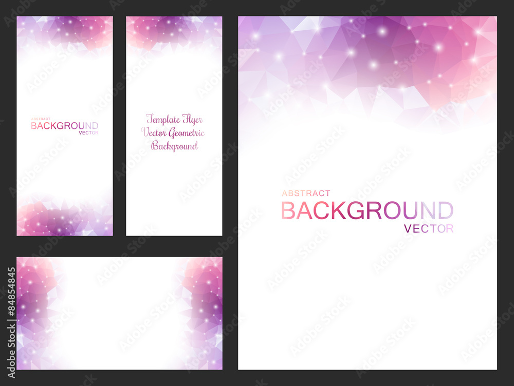 Set of Vector Blurred Backgrounds and flyers