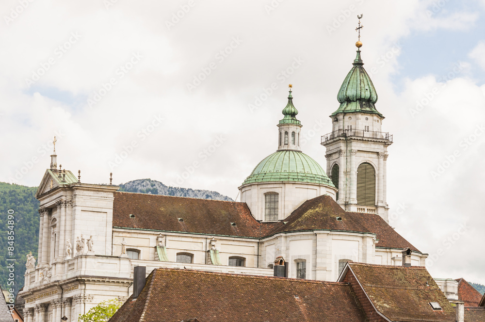 Solothurn, Altstadt, Kathedrale, St. Ursen-Kathedrale, historische Altstadthäuser, Schweiz