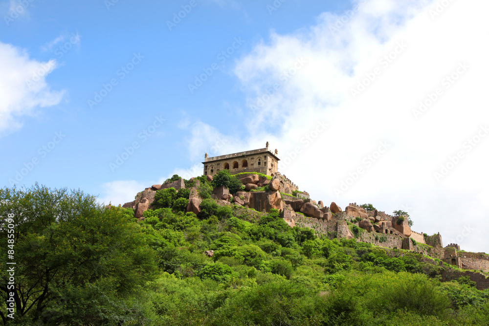 Historic Golkonda fort in Hyderabad, India. 