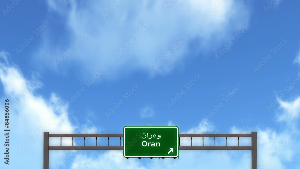 Passing under Oran Algeria Highway Road Sign
Passing under Oran Algeria Highway Road Sign