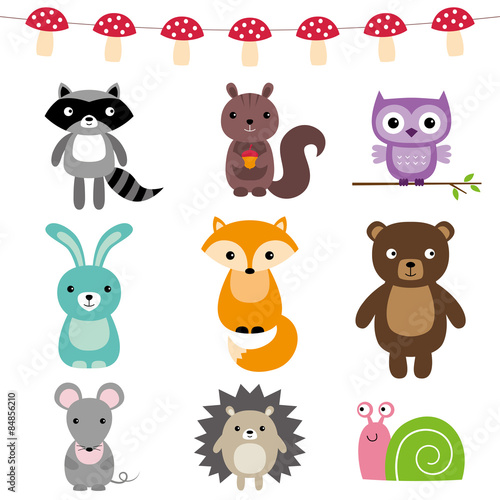 Forest animals set