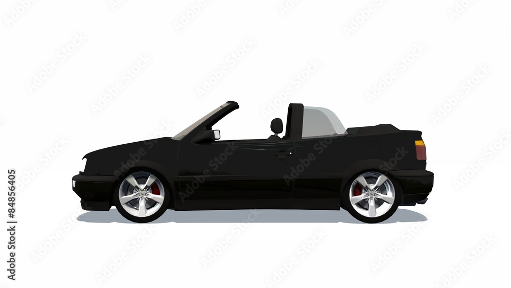 cabriolet - car  isolated on white background