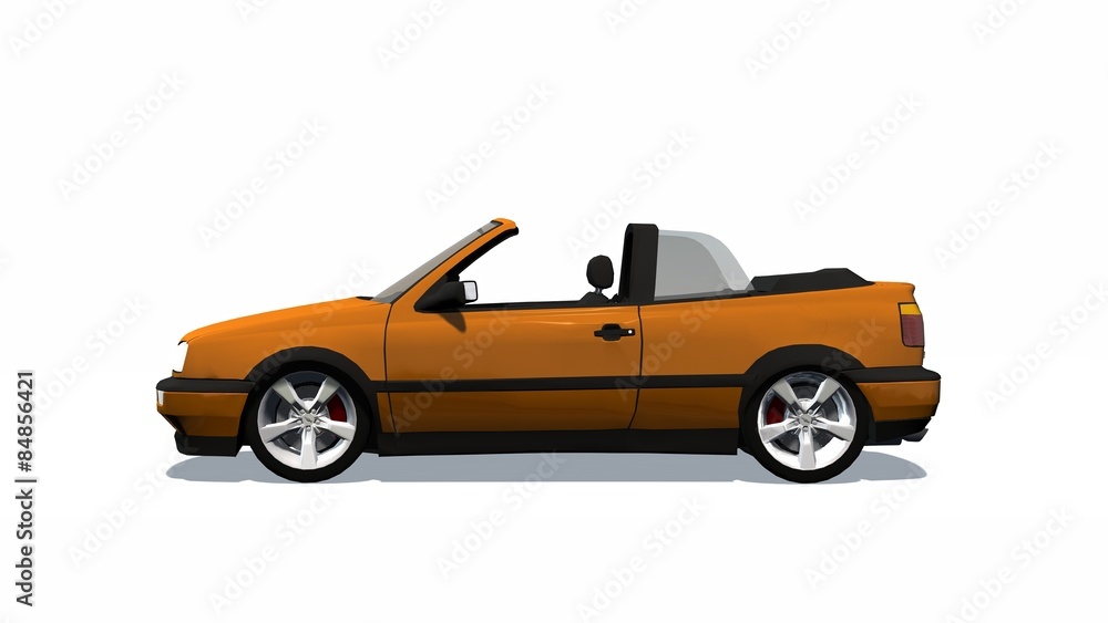 Obraz premium cabriolet - car isolated on white background
